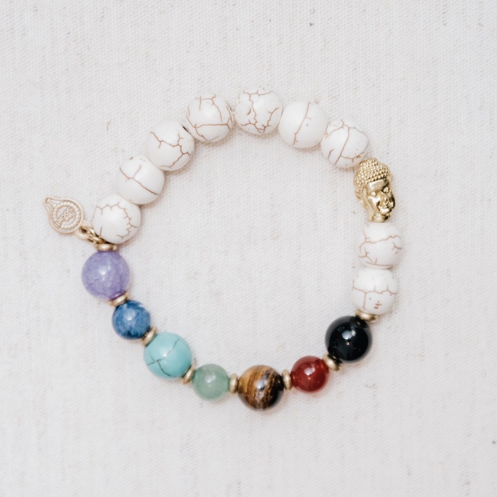 Handmade White Turquoise Chakra Bracelet